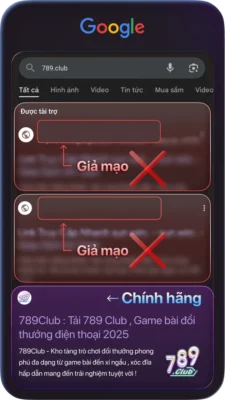 Banner phân biệt thật giả 789club.ceo