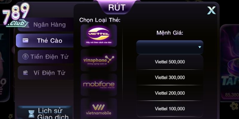 Đổi thưởng thẻ cào tiện lợi